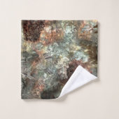 Gerüchte Schichten brauner Kristalle Badhandtuch Set (Waschlappen)