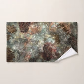 Gerüchte Schichten brauner Kristalle Badhandtuch Set (Handtuch)