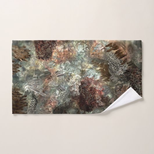 Gerüchte Schichten brauner Kristalle Badhandtuch Set (Handtuch)