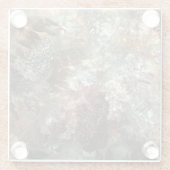 Gerüchte Schichten brauner Kristalle Glasuntersetzer (Rückseite)