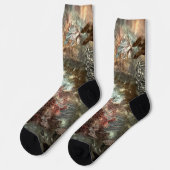 Gerüchte Schichten brauner Kristalle Socken (Linkes Detail)
