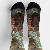 Gerüchte Schichten brauner Kristalle Socken (Oben)