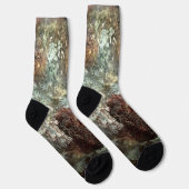 Gerüchte Schichten brauner Kristalle Socken (Rechts)