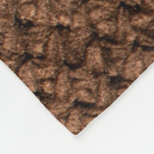 Gerüchte Stoffe: Dunkelbraune Elegance Fleecedecke (Ecke)