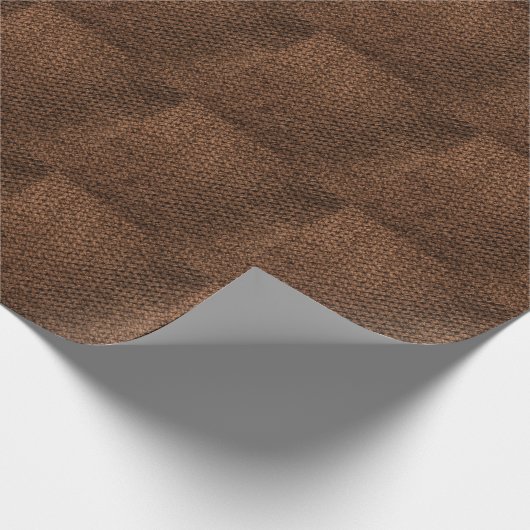 Gerüchte Stoffe: Dunkelbraune Elegance Geschenkpapier (Ecke)