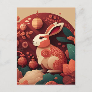 Gerüchte Tones Rabbit Chinesisch Neues Jahr Postkarte