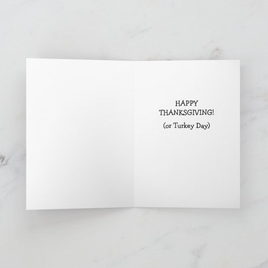 Gerüchte über Erntedank oder die Türkei Day Card Karte (Innenseite)