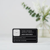 Gerundete geometrische Felder modern Visitenkarte (Stehend Vorderseite)