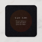 Gerundete Rahmenabdeckung der eleganten Art Quadratische Visitenkarte (Rückseite)