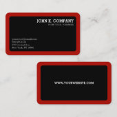 Gerundete rote Grenze Schwarzer Mindestwert Berufl Visitenkarte (Vorne/Hinten)