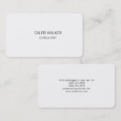 gerundete Schlichte schlicht weiß attraktiv zwei S Visitenkarte (Vorne/Hinten)