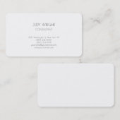 Gerundete Schlichte schlichte Weiß attraktiv Stilv Visitenkarte (Vorne/Hinten)