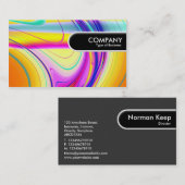 Gerundeter Rand-Umbau - Fraktal abstraktes 061012f Visitenkarte (Vorne/Hinten)