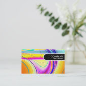 Gerundeter Rand-Umbau - Fraktal abstraktes 061012f Visitenkarte (Stehend Vorderseite)