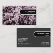 Gerundeter Rand-Umbau - Kirschblüte Visitenkarte (Vorne/Hinten)