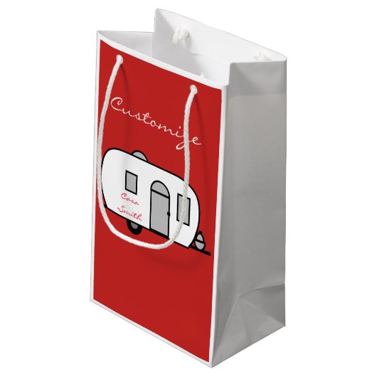 Gerundeter Reiseanhänger Thunder_Cove Kleine Geschenktüte (Rückseite Schrägansicht)