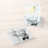 Gerüst Glasuntersetzer (Schrägansicht)