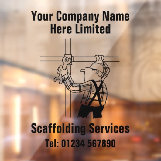 Gerüst- oder Gerüstunternehmen Fensteraufkleber (Blatt 2)