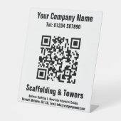 Gerüst QR-Code-Design Podestschild Sockelschild (Vorderseite)