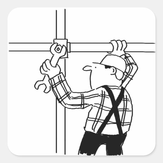 Gerüst Quadratischer Aufkleber (Vorderseite)