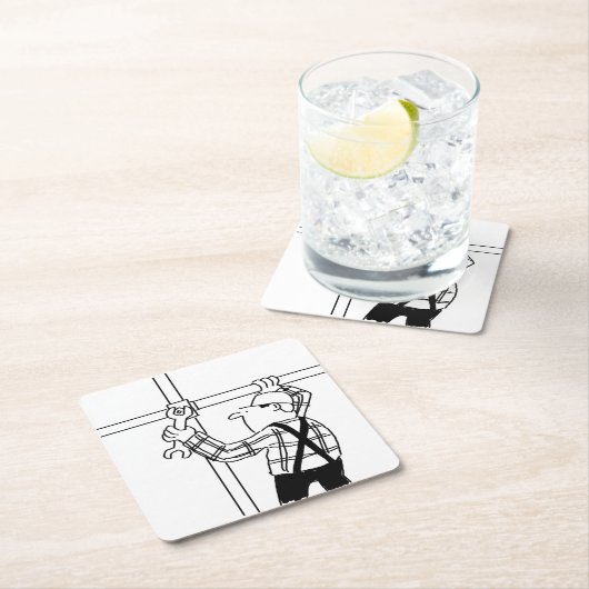 Gerüst Rechteckiger Pappuntersetzer (Vor Ort)