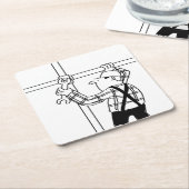 Gerüst Rechteckiger Pappuntersetzer (angewinkelt)