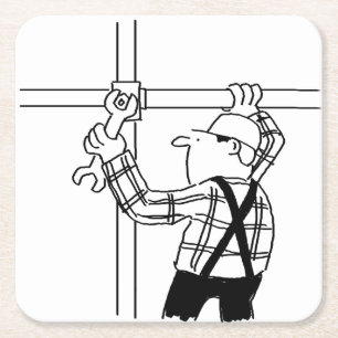 Gerüst Rechteckiger Pappuntersetzer