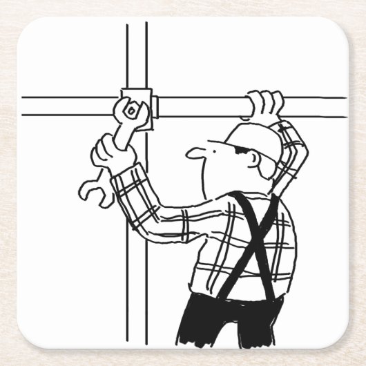 Gerüst Rechteckiger Pappuntersetzer (Vorderseite)