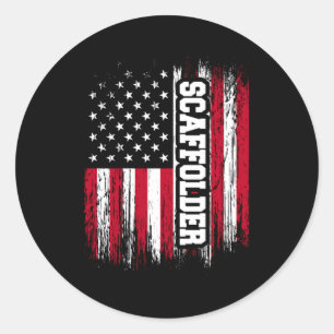 Gerüst- und Baugerüst Runder Aufkleber