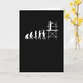 Gerüstbau Evolution Handwerker Gerüstbautechnik Karte (Gelbe Blume)