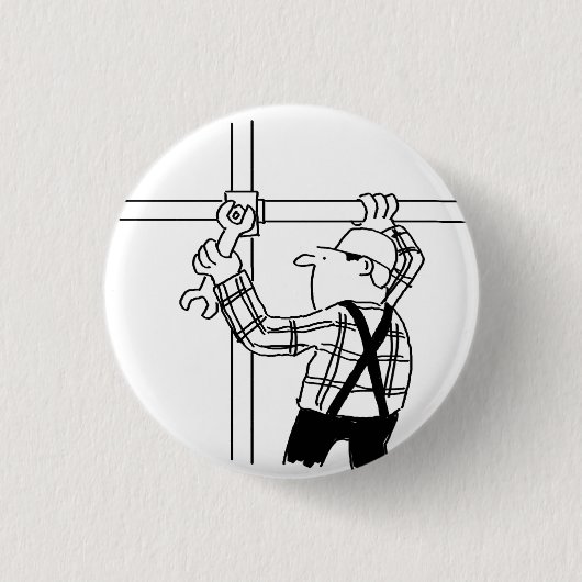 Gerüstbauer mit Gerüst Button (Vorderseite)