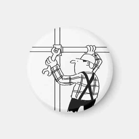 Gerüstbauer mit Gerüst Magnet (Vorne)