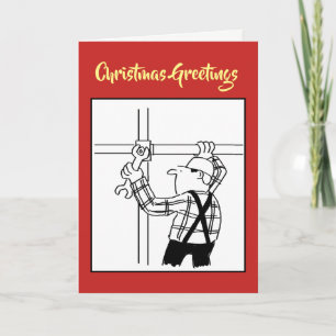 Gerüstbauer oder Gerüst Weihnachtskarte Feiertagskarte