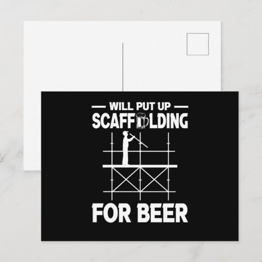 Gerüstbauer Postkarte (Vorne/Hinten)