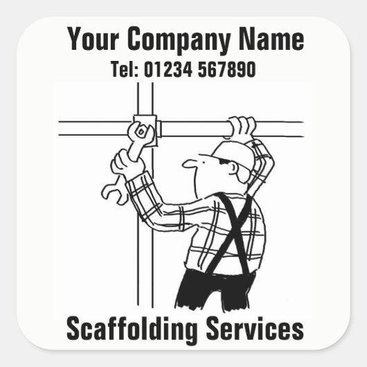 Gerüste, die Gerüste anbieten Quadratischer Aufkleber (Vorderseite)