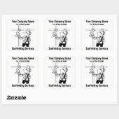 Gerüste, die Gerüste anbieten Quadratischer Aufkleber (Blatt)