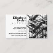 Gerüste im Graustufen-Foto Visitenkarte (Rückseite)