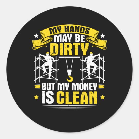 Gerüste in meinen Händen können ein trübes Gerüst Runder Aufkleber (Vorderseite)