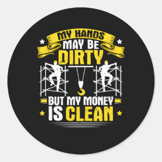 Gerüste in meinen Händen können ein trübes Gerüst Runder Aufkleber