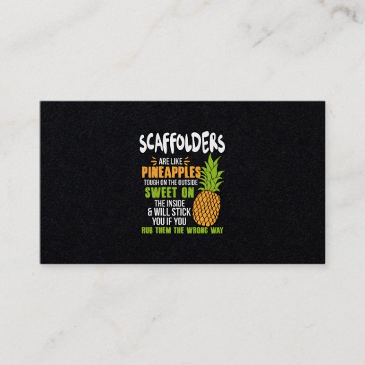 Gerüste sind wie Ananas. Visitenkarte (Vorderseite)
