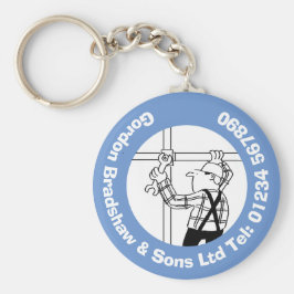 Gerüste und Gerüste Business Cartoon Schlüsselanhänger