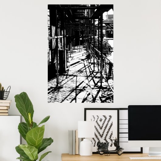Gerüstschatten Poster (Heimbüro)