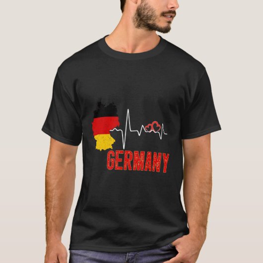 Gery Flag Map Hebeat für Ger Pride T-Shirt (Vorderseite)