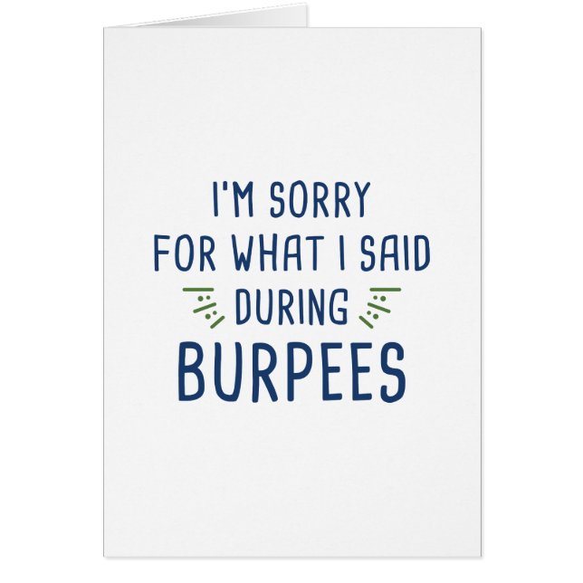 Gesagt während Burpees (Vorne)