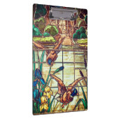 Gesälltes Glas mallard Enten Teich blau braun Klemmbrett (Rechts)