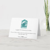 Gesälltes Glas: Sister Seraphim mit Katze und Vöge Dankeskarte (Rückseite)