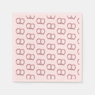 Gesalzene Pretzel-Drehmuster-Party-Pink Serviette