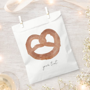 Gesalzener Soft Pretzel benutzerdefinierter Text m Geschenktütchen