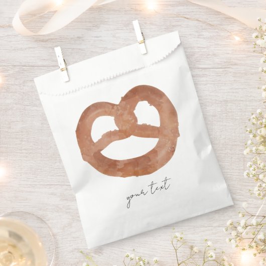 Gesalzener Soft Pretzel benutzerdefinierter Text m Geschenktütchen (Ausgeschnitten)