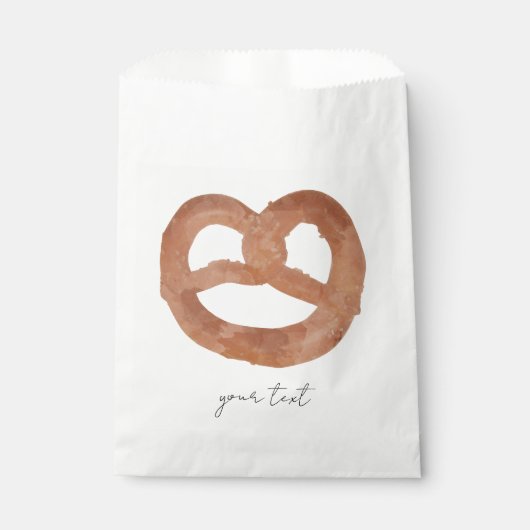 Gesalzener Soft Pretzel benutzerdefinierter Text m Geschenktütchen (Vorderseite)